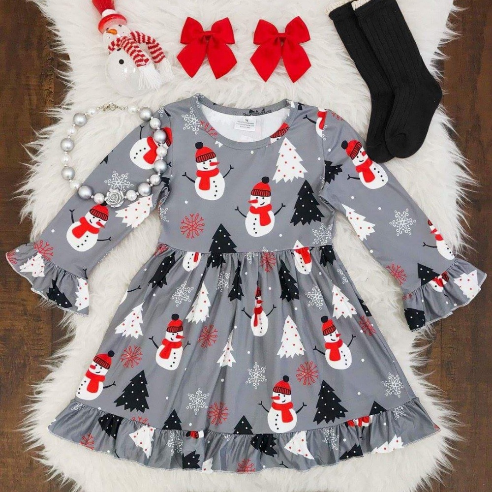 Little Girl's Snowman Dress